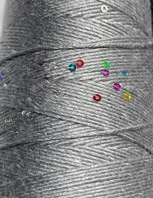 Job lot knitting Crochet yarn 4x cone Soft Cotton/Silk/Rayon/Lurex/Sequins 8239A - Image 1 of 4