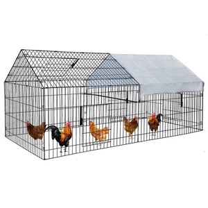 Chicken Coop 24 sq ft Weatherproof Metal Enclosure for Up to 8 Chickens - Picture 1 of 6