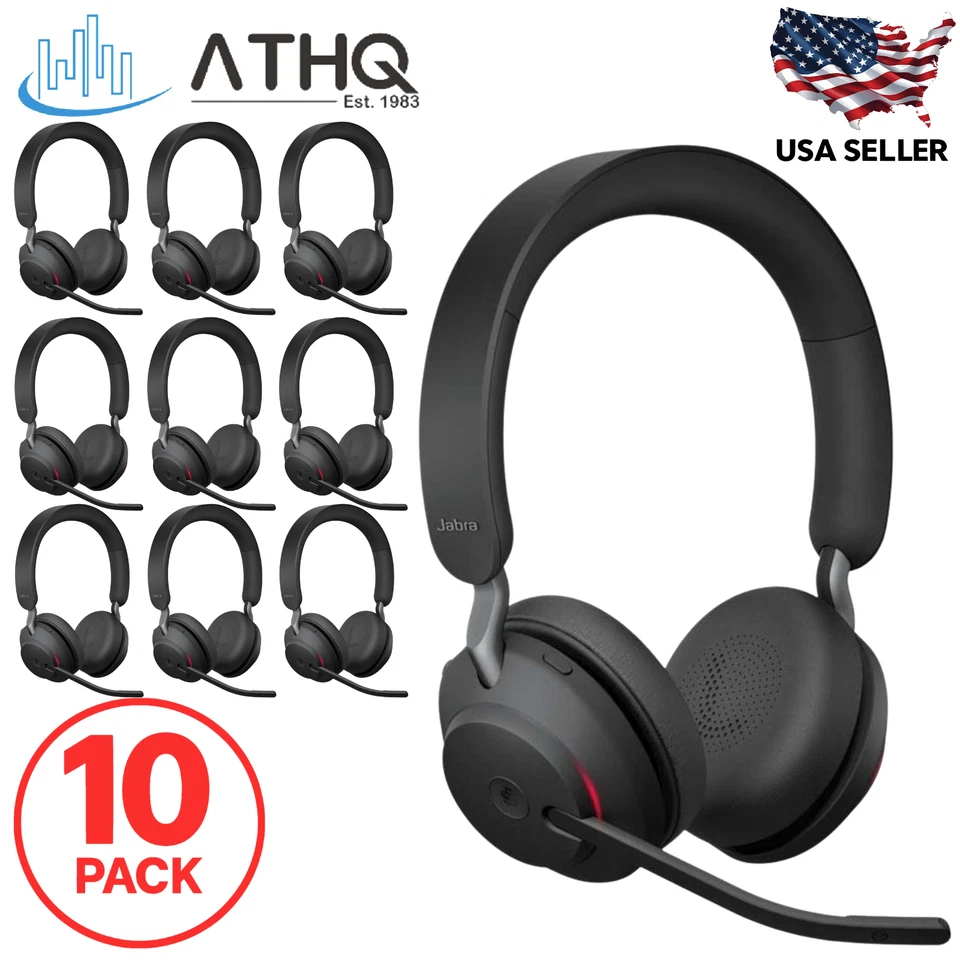 Jabra Evolve2 65 Stereo Wireless Headset (MS Teams, USB-A) - Black