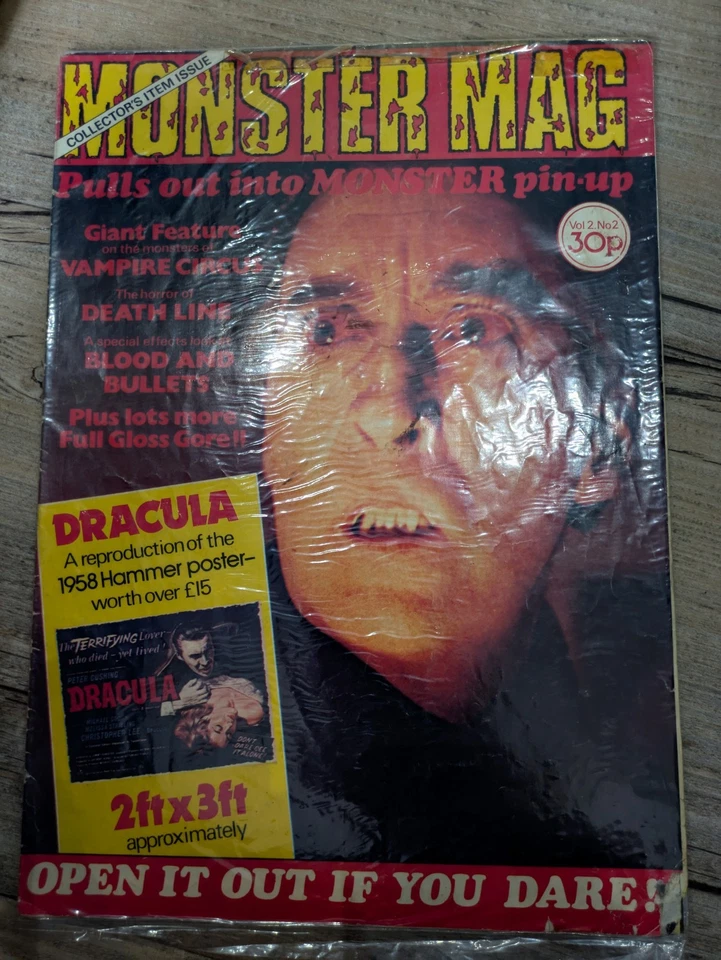 Monster Mag No 02 . 1974 Magazine Dracula Rare and Vintage horror - Image 1 of 1