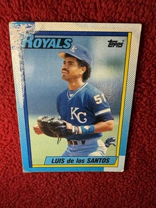 Vintage 1990 Luis De Los Santos Kansas City Royals Topps MLB Trading Card 452 - Picture 1 of 8