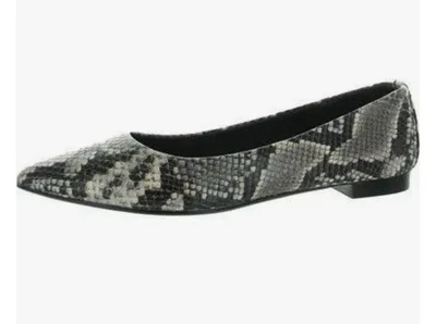 Zapatos sin cordones Frye Sienna para mujer ballet planos EE. UU. 7 M gris piel de serpiente punta NUEVO Foto 1 de 4