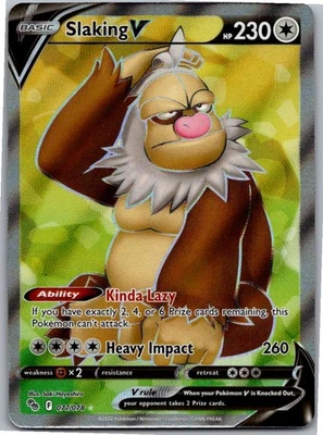 Slaking V (Full Art) Ultra Rare Pokemon GO 077/078 NM Holo - Image 1 of 2