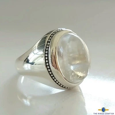 罕见 Dur Al Najaf 石戒指 Dur e Najaf 石英 宝石 男士优雅戒指 — 第 1/3 张图片