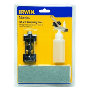 IRWIN Sharpening Kit Honing Guide, Oil, Stone For Chisel Plane Blade 10507932 - Picture 1 of 3