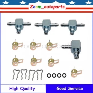 Fuel Return Line Injector Metal Connector FOR Diesel LLY LMM LBZ W/clamps 4Cyl - Picture 1 of 5