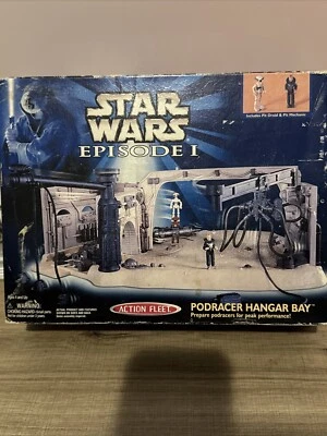 Flota de acción Galoob 1998 Star Wars Episodio I - Pod Racer Hanger Bay - Nuevo sellado Foto 1 de 3