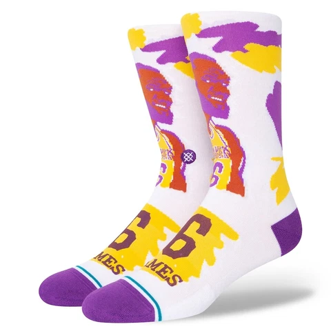Men's Los Angeles Lakers Stance Player Paint Lebron James Crew Socks Size Large Cover