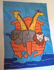 Noah's Ark  Garden Flag Wall Decor 48"x28" VBS Christian Bible School Church  - Picture 1 of 6