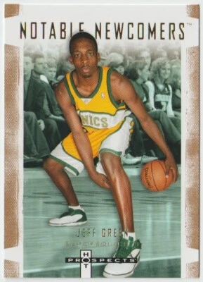 2007-08 Fleer Hot Prospects Notable Newcomers #7 Jeff Green - Supersonics Foto 1 de 2