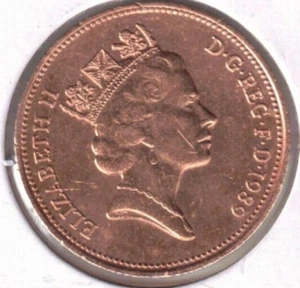 1989 Great Britain A/Uncirculated Two Pence Elizabeth II Coin! - Picture 1 of 2