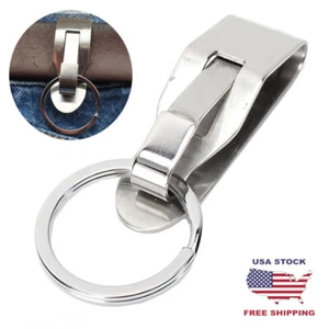 Detachable Quickdraw Keychain Steel Belt Clip Key Ring Holder Snap Quick Release - Picture 1 of 8