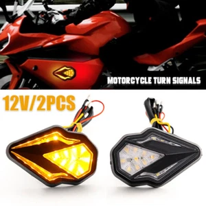 Universal Motorcycle Bike Amber LED Turn Signal Indicator Blinker Light Lamp 2PC - Picture 1 of 11