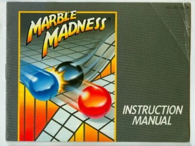 MARBLE MADNESS (Nintendo Entertainment System, 1989) Instructions Manual! - Image 1 of 2