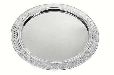 VASSOIO SOTTOPIATTO TONDO LAVORATO Cm.30 D in GALVANICA ARGENTO 925% 30mcr 81243 - Immagine 1 di 4