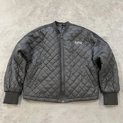 Mercer+Mettle Black Quilted Bomber Full Zip Long Sleeve Jacket Womens Size Small - Image 1 of 4