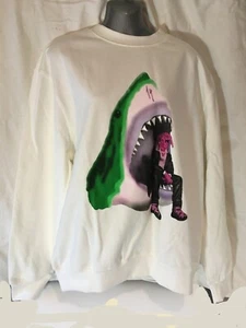 Trippie Redd Sweatshirt Neon Shark Mens Large Double Sided Official Rap Merch - Picture 1 of 10