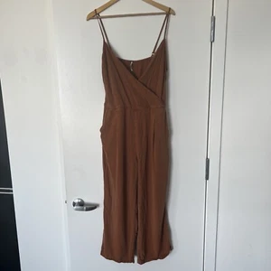 Free People Jumpsuit Einteiler Damen Gr. 12 camelbraun *Gürtel fehlt* - Bild 1 von 9