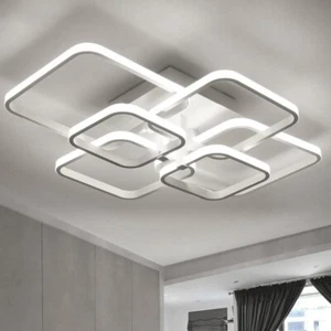 Modern Lamp Square LED Ceiling Light Chandelier Lights Bedroom Living Room Decor - Picture 1 of 20