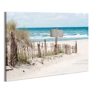 Coastal Canvas Wall Art Picture: Beach Scene Ocean Artwork Decor Seascape Sea... - Picture 1 of 6