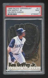 PSA 9 KEN GRIFFEY JR 1999 PACIFIC PARAMOUNT FIELDER'S CHOICE GLOVE HOF LOOKS GEM - Picture 1 of 2