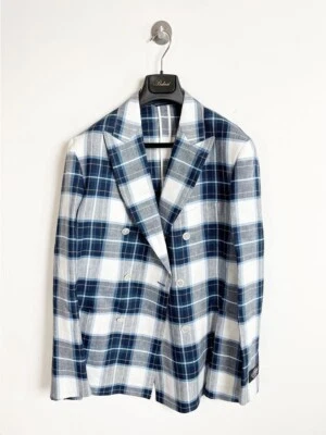 Jaqueta de linho Belvest blazer algodão peito duplo tamanho 52 RRP £2100 - Imagem 1 de 4