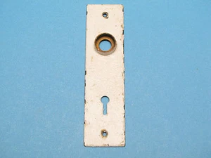 Antique Victorian Cast Iron Brass Knob Flange Door Backplate Eastlake Back Plate - Picture 1 of 4