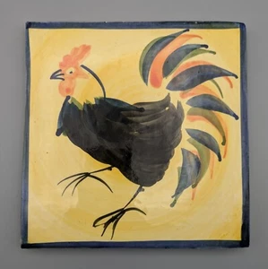 Suzanne Katkhuda Rooster Tile Trivet, Country Farmhouse Cottage Chicken Decor - Picture 1 of 12