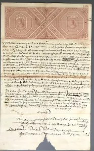 [India colonial] Documento legal estampado de ingresos tres rupias diciembre de 1903 - Imagen 1 de 6