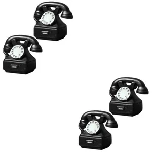 2 Pack Vintage Ornaments Child Rotary Dial Retro Telephone Old Prop - Afbeelding 1 van 12