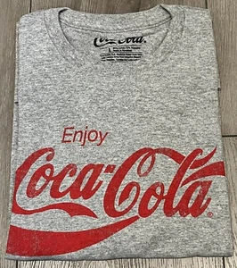 Camiseta COCA-COLA Enjoy Para Hombre Grande Gris Sin Etiquetas Licencia Oficial Camiseta Nueva Sin Etiquetas - Imagen 1 de 6