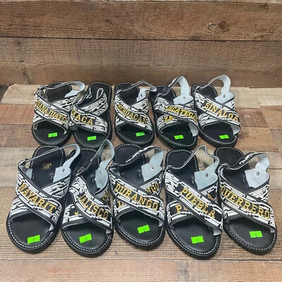 Men's Huarache Cruzado Genuine Leather Cross Padded Sandals States of Mexico - Image 1 of 4