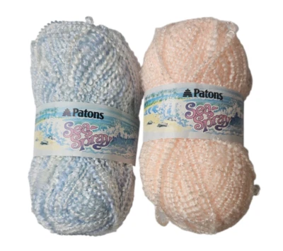 2 madejas de hilo en aerosol de mar tono azul blanco #2364 y melocotón #2368 ~ 50 gramos Foto 1 de 4