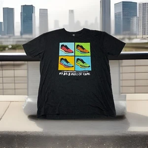 Pittsburgh Marathon T Shirt 2017 2XL Neon Color Block Graphic Retro Shoes XXL - Picture 1 of 17