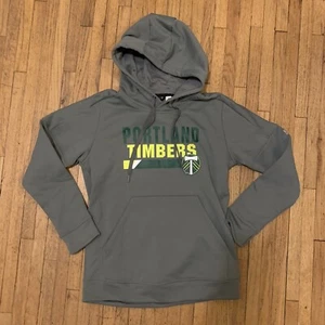 Mens ADIDAS Gray Portland Timbers MLS Soccer Pullover Hoodie Sz Large - Picture 1 of 5