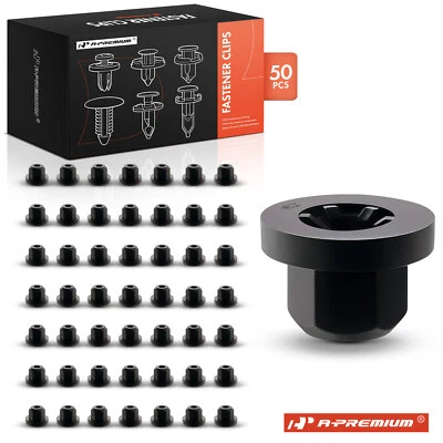 A-Premium 50x 10mm Hex Nylon Flange Nut Retainer Clips for BMW E30 E32 E34 E36 - Image 1 of 4
