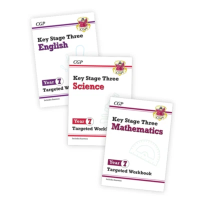 Year 7 Maths English & Science Workbook Bundle for ages 11-12 KS3 - Image 1 of 4