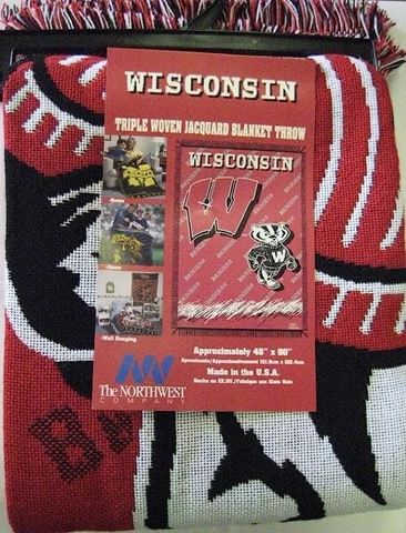 Wisconsin Badgers Northwest Company Triple Woven 48"X 60" Blanket Cover