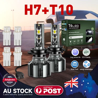 NEW H7 LED Headlight Error Free For Mercedes Benz M-Class 2004-2014 Halogen 1:1 - image 1 of 4