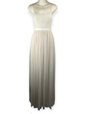 Needle & Thread BHLDN Giselle Ballet Maxi Dress Nude Beige Tulle Gown Wedding XS - Image 1 of 4