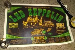Vintage 1980s Led Zeppelin Concert Poster - Picture 1 of 2