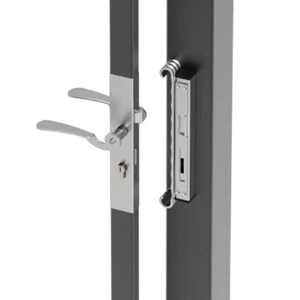 Set Beschlag mit Elektromagnetisches Schloss für Gartentür Gartentor Hoftür Tür - Bild 1 von 9