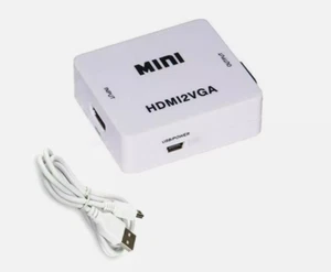 Adattatore Convertitore Da HDMI a VGA Digitale Analogico Jack Audio - Foto 1 di 5