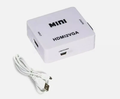 Adattatore Convertitore Da HDMI a VGA Digitale Analogico Jack Audio - Immagine 1 di 4