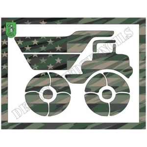 7.5"x10" Clear Plastic Stencil - Dump Truck Tractor Equipment (ROA64) (.007") - Picture 1 of 2