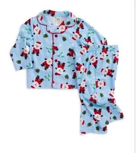 NEW BOY TODDLER 12 18 MONTH LITTLE ME 2 PIECE PAJAMA SET SANTA CHRISTMAS HOLIDAY - Picture 1 of 1