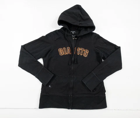 San Francisco Giants Sweatshirt Women's Medium Black Zip up Hoodie Ladies MLB Cover