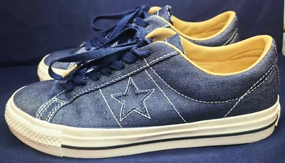 匡威 Converse One Star Pro 牛仔海军蓝运动鞋/鞋 (A04149C) 女式 7 码 — 第 1/4 张图片