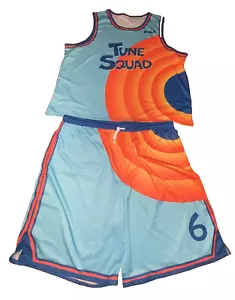 Tune Squad Uniform Space Jam maglia basket pantaloncini XXL costume Lebron - Foto 1 di 11