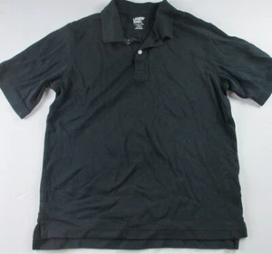 LANDS END Black School Uniform Mesh Polo Shirt Unisex Boy Girl L 14-16 - Picture 1 of 4